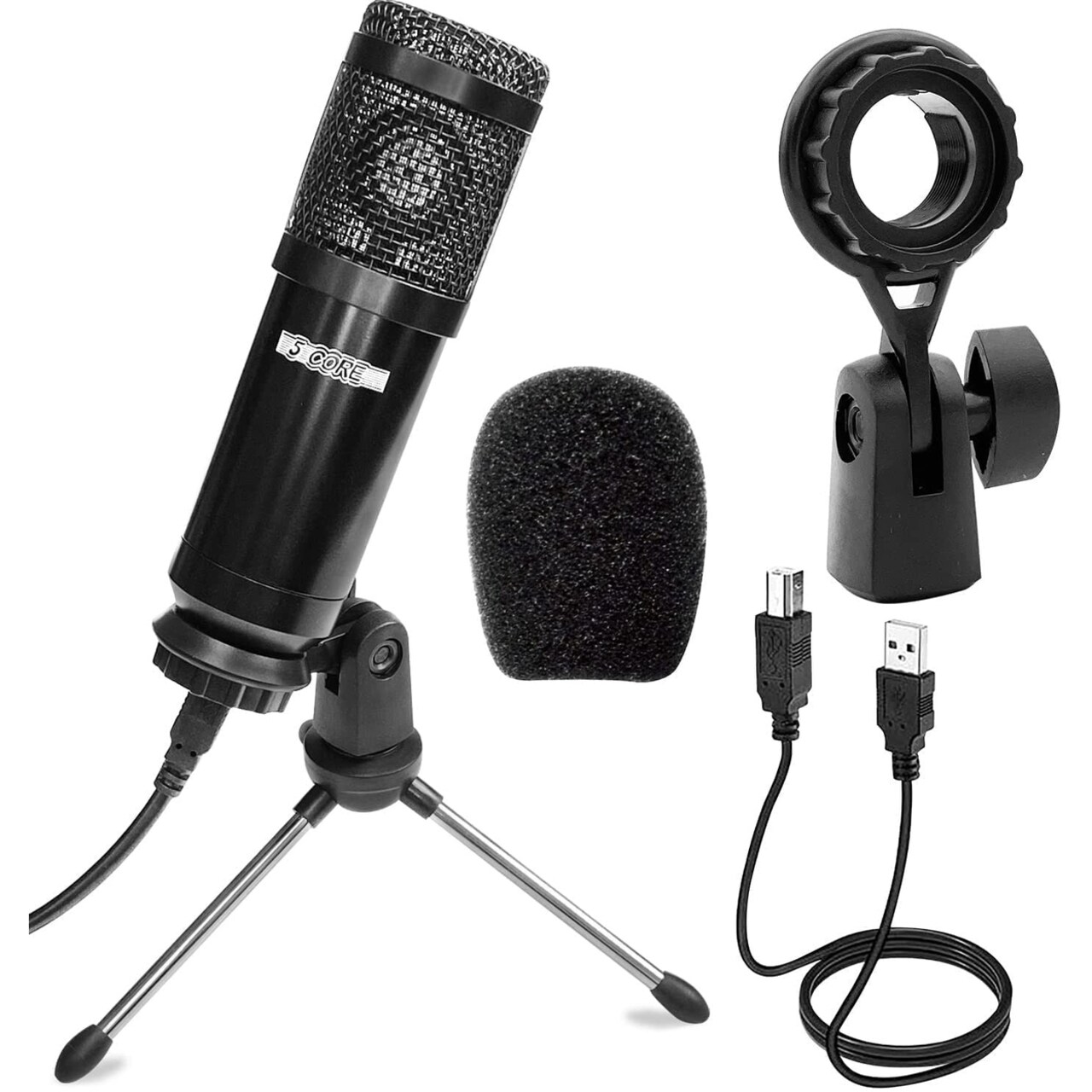 Usb Mic For Computer Pc Gaming Podcast Desktop Tripod Stand Kit For Streaming Recording Vocals Voice Cardioids Studio